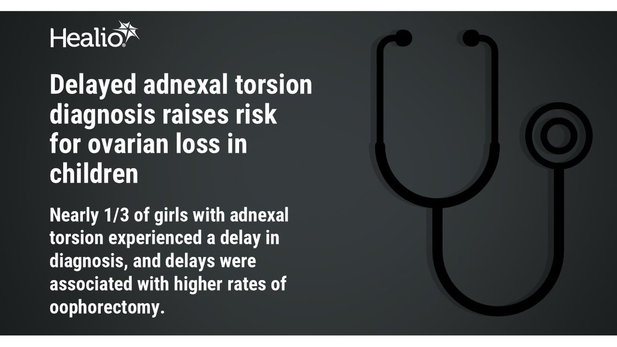 IDinChildren's tweet image. Girls going through puberty have a greater risk of adnexal torsion than adults, but it is hard to diagnose and often missed.
healio.com/news/pediatric…
#pediatrics #emergencymedicine @healiowomen