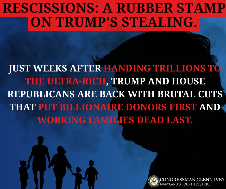 RepGlennIvey's tweet image. House Republicans are gutting PBS Kids, public safety, and health programs—just to please Elon Musk and protect billionaire tax breaks. Working families get nothing. We won’t stand for it.
