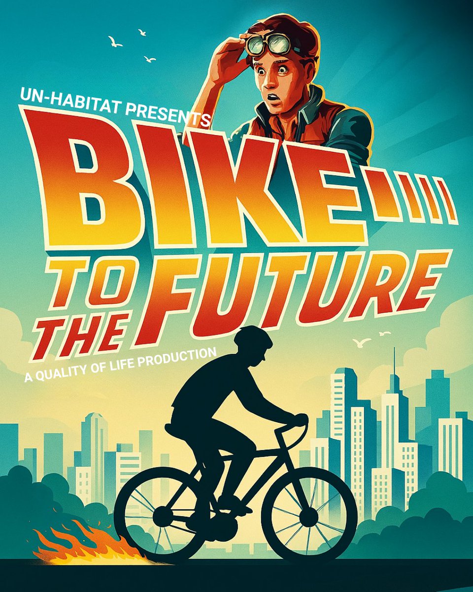 UNHABITAT's tweet image. A bike is more than transport. Air pollution, traffic noise, rising health costs. One simple action helps fight them all: cycling.
🚴♀️ Healthier people
🌳 Cleaner air
💰 Lower costs
🤝 Safer streets
Swapping even one car trip for cycling helps cities and nature thrive.