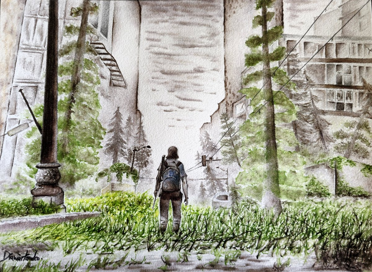 Naughty_Dog's tweet image. Artist drawartandco submitted this beautiful interpretation of Ellie in Seattle from The Last of Us Part II. 🌲
Share your own Naughty Dog Photo Mode shots, cosplay, fan art, and more here: bit.ly/4flGF70
