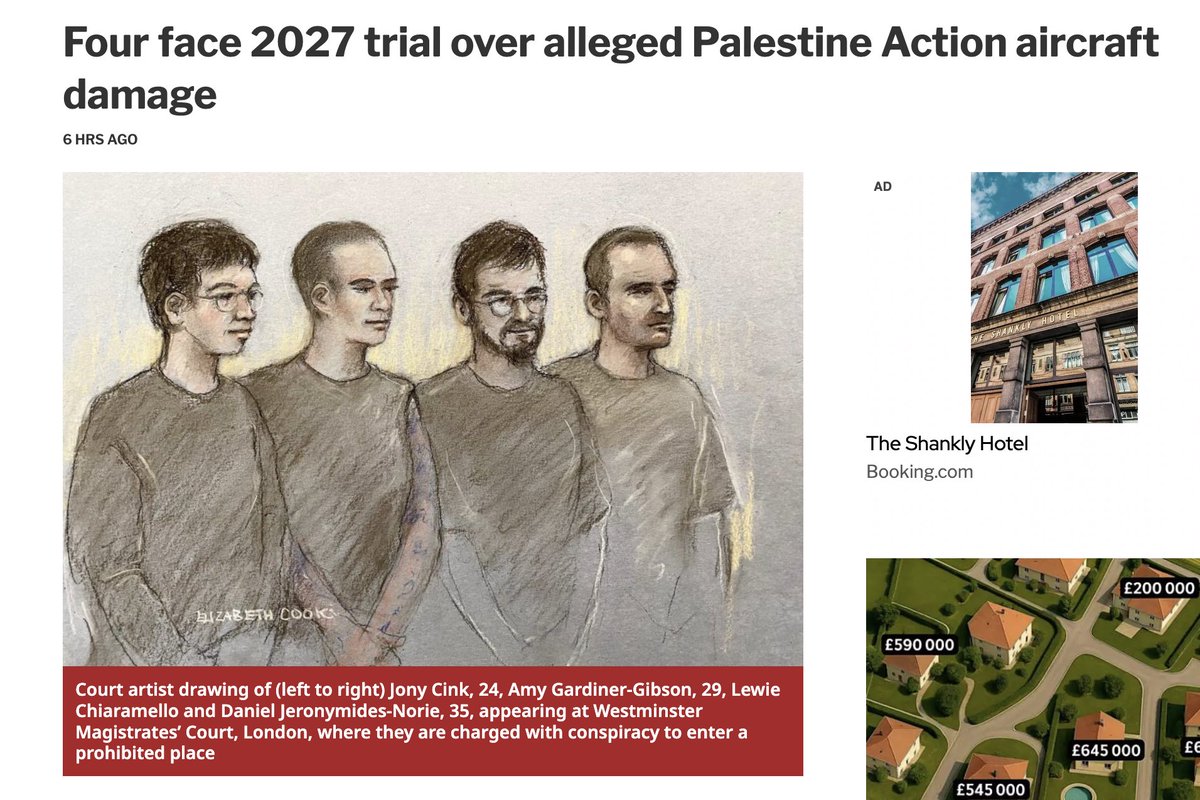 The activists who put paint on an RAF plane are to be held in prison till 2027 for a trial! 

This is absolutely outrageous. 

The state is responding like this because they managed to HUMILIATE British imperialism. 

Keir Starmer, you're the terrorist!
