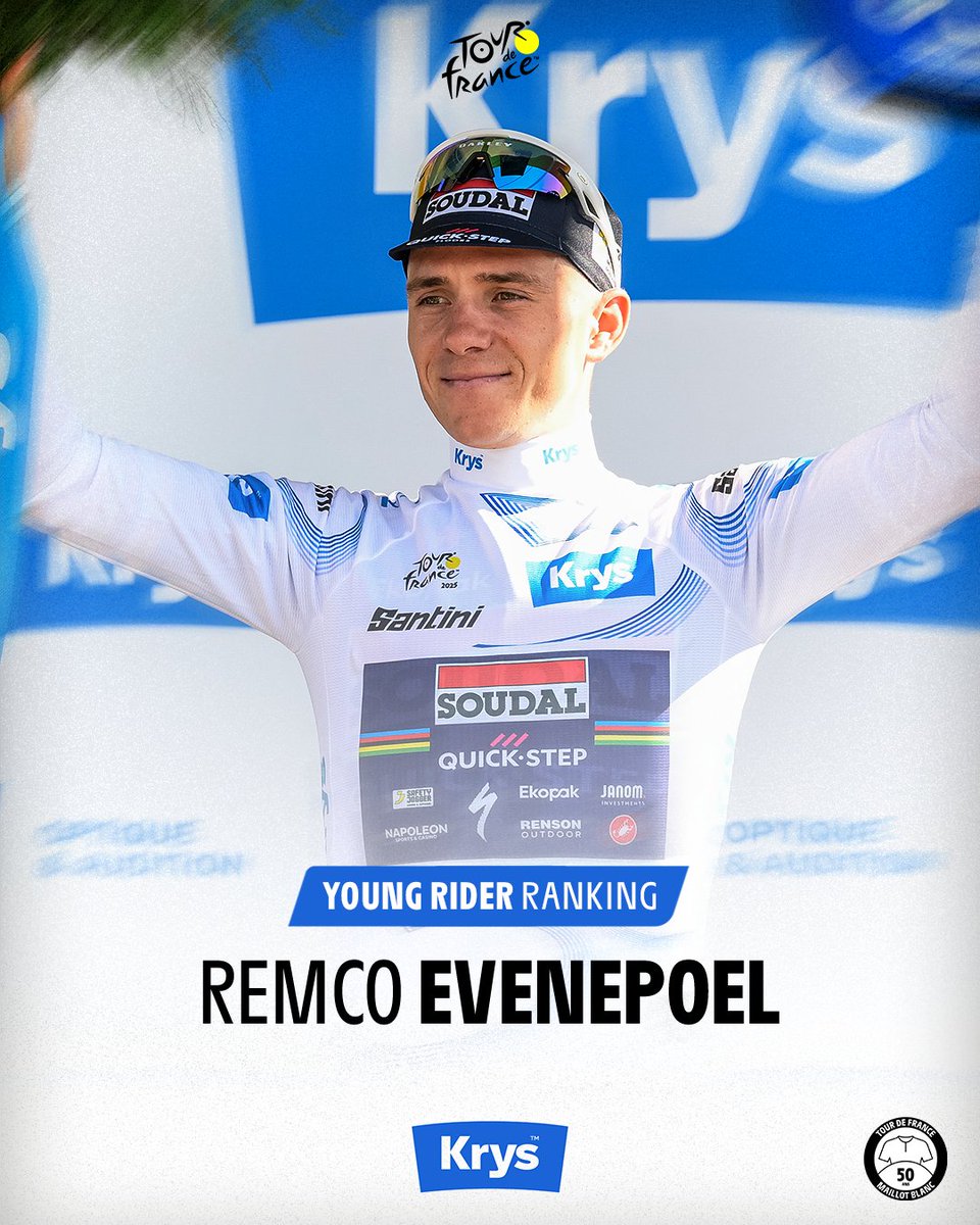 🎽 Jerseys after stage 1️⃣3️⃣ / Maillots distinctifs après l'étape 1️⃣3️⃣

💛 <a href="/TamauPogi/">Tadej Pogačar</a> 🇸🇮
💚 Jonathan Milan 🇮🇹
🔴⚪️ <a href="/TamauPogi/">Tadej Pogačar</a> 🇸🇮
👶 <a href="/EvenepoelRemco/">Remco Evenepoel</a> 🇧🇪

#TDF2025