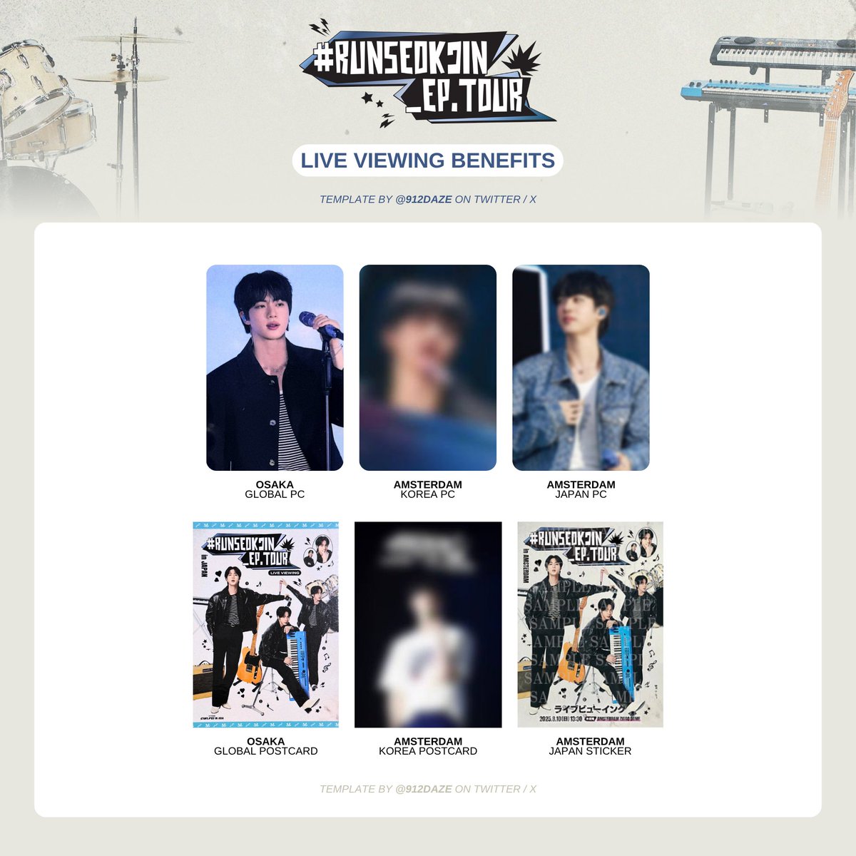 BTS JIN SEOKJIN ALBUM PC PHOTOCARD WL WISHLIST TEMPLATE