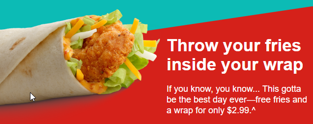 WookieMindTrix's tweet image. $2.99 for the snack wrap?!? Didn't these things used to cost $1? @McDonalds you're killing me smalls!