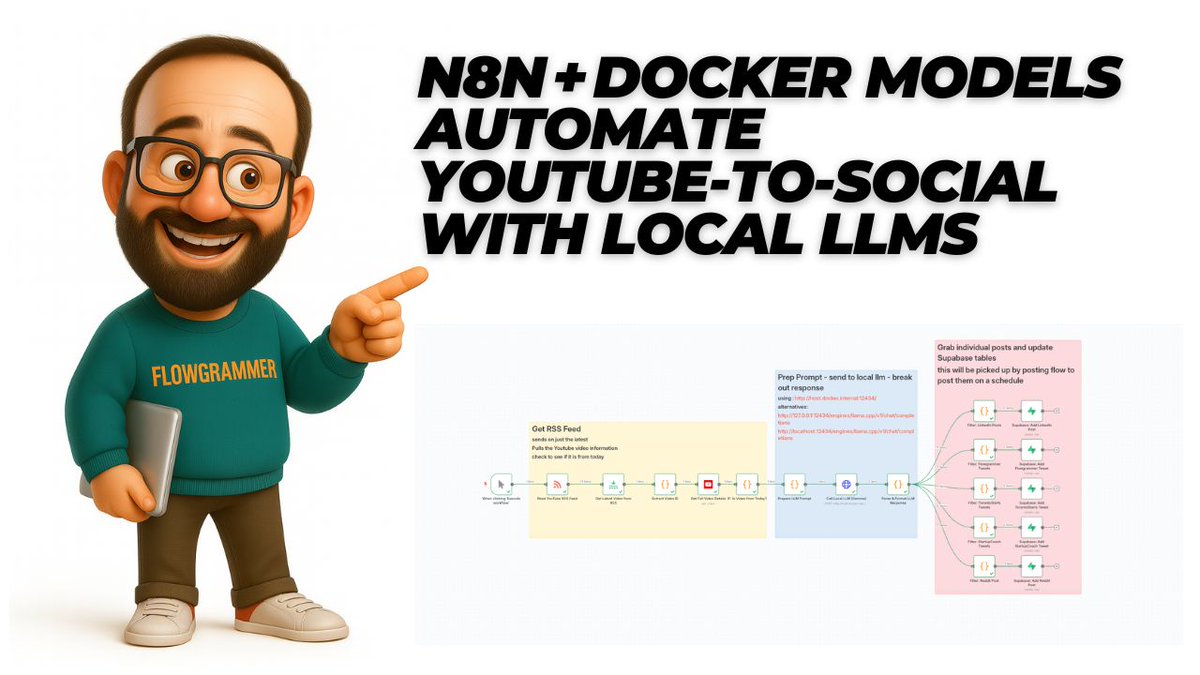 StartupCoach_CA's tweet image. Token costs killing your content budget? Switch to local LLMs. Our new workflow shows how—step‑by‑step + free import file. Dive in 👉 flowgrammer.ca/n8n-docker-mod… #LLM #contentmarketing