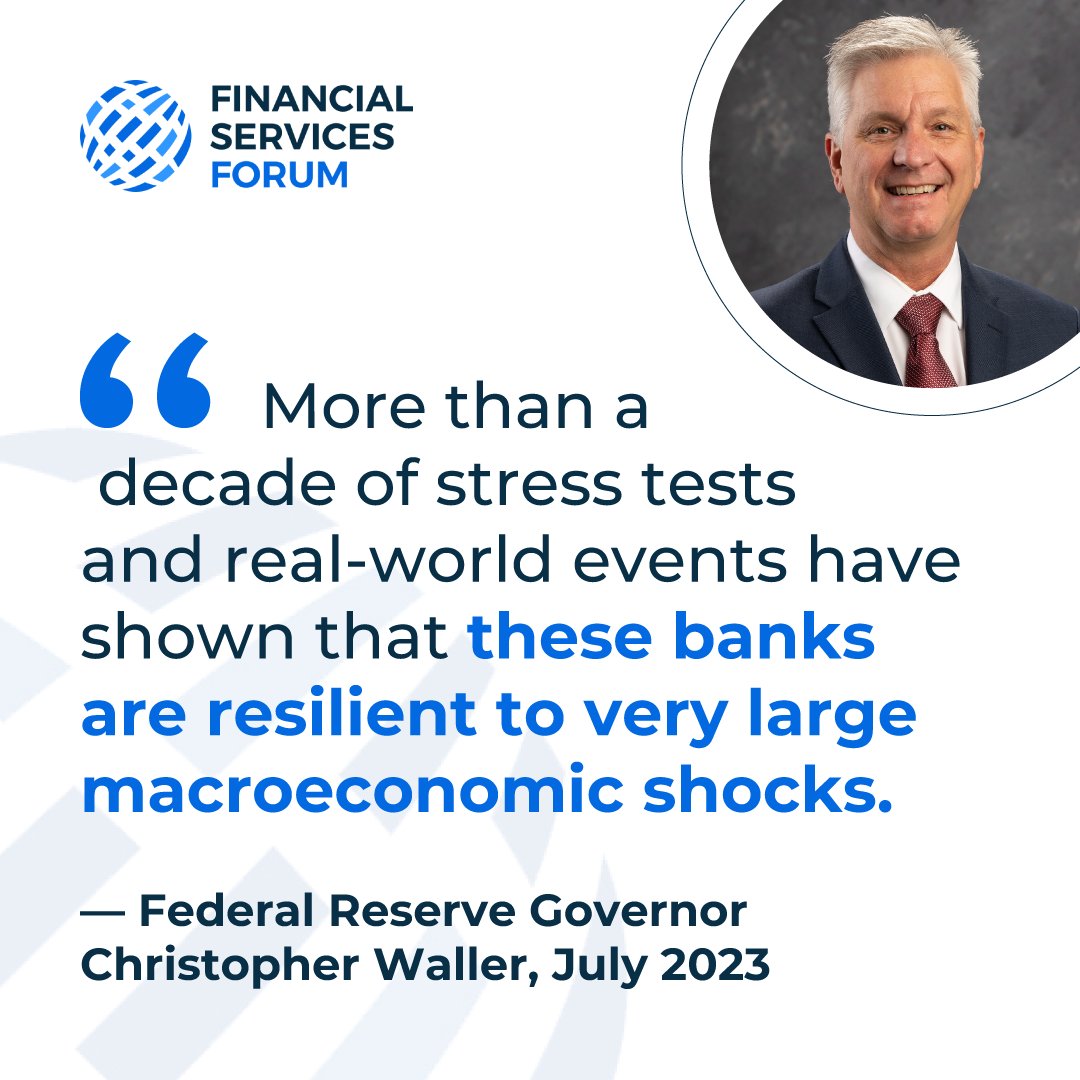 FSForum's tweet image. The largest U.S. banks have demonstrated resilience and the capacity to support the U.S. economy, even during periods of stress.