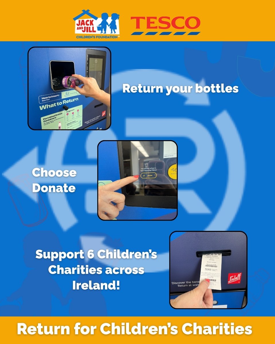 It’s Friday… don’t forget your bottles &amp; cans!

If you're returning containers at <a href="/TescoIrl/">Tesco Ireland</a>, look out for our Children’s Charity Donation Button on the Reverse Vending Machine 💚🧡 

Every bottle counts. Every can helps. Every donation makes a difference!
<a href="/returnireland/">Re-turn</a>