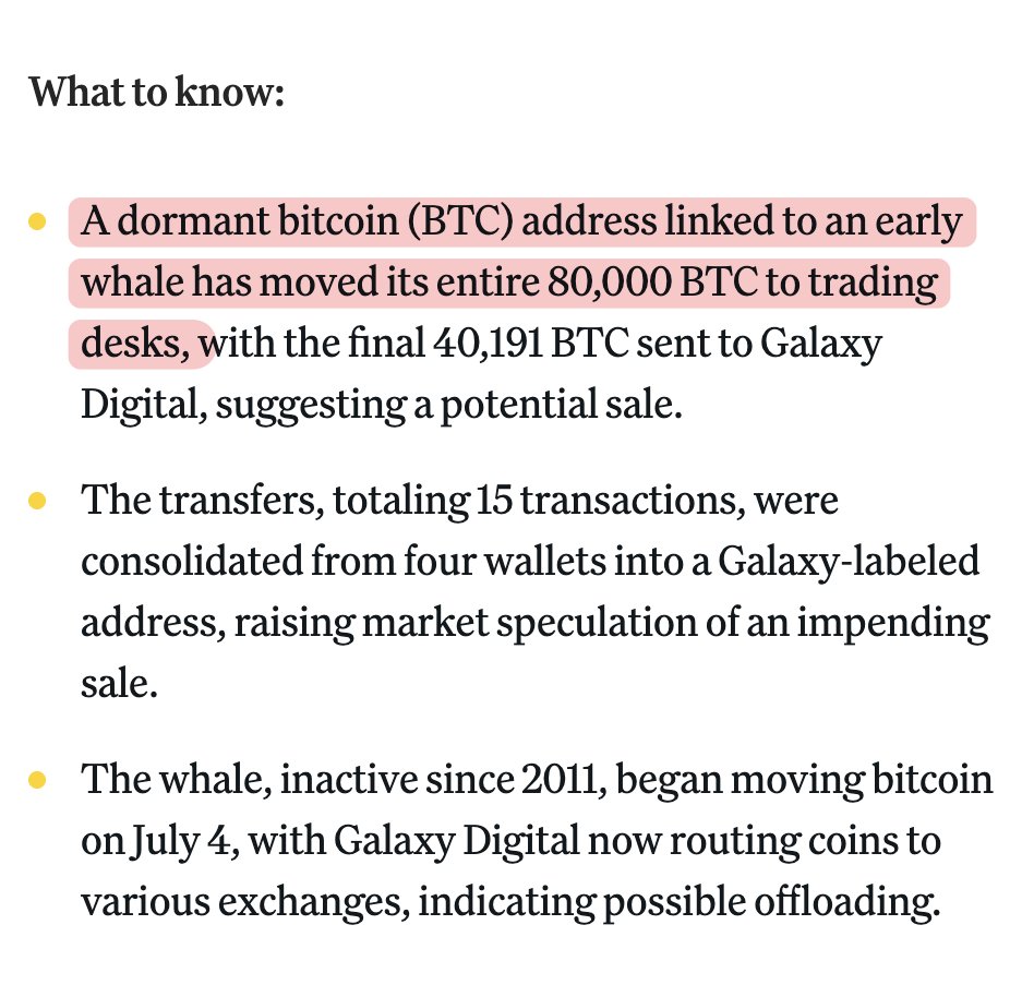 TomasGreif's tweet image. Everyone’s worried about paper bitcoin.
But few understand the selling pressure of OG whales.
Just one of them is about to dump more BTC than the bottom 50 public companies on this list even own.