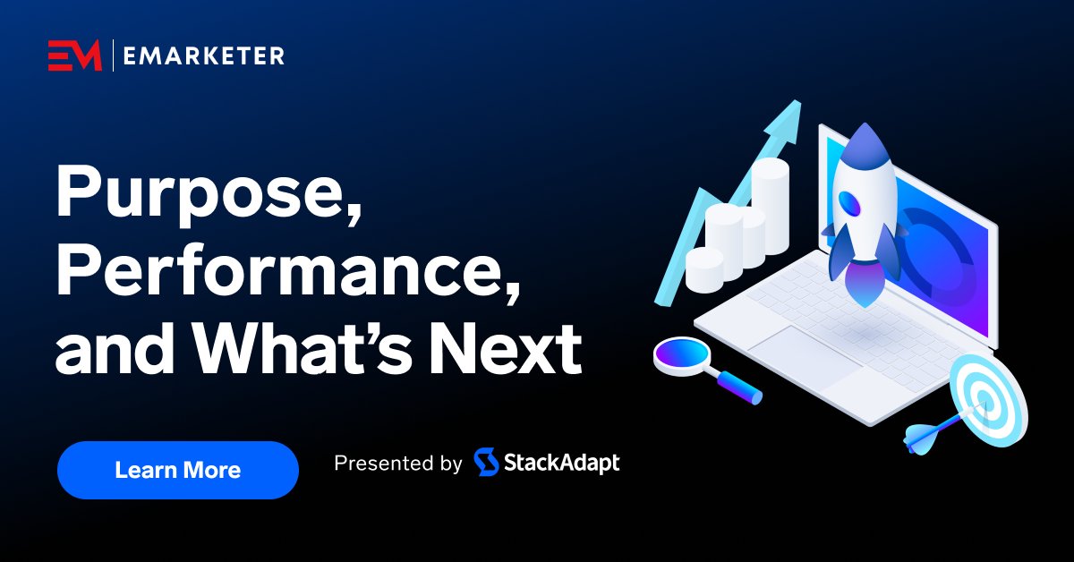 EMARKETER (@emarketer) on Twitter photo How are marketing leaders aligning creativity with performance? And where are top brands and agencies focusing their efforts in the second half of 2025? Check out this exclusive video, presented by <a href="/StackAdapt/">StackAdapt</a>, for the scoop.
Learn More: tinyurl.com/4mbxhptj How are marketing leaders aligning creativity with performance? And where are top brands and agencies focusing their efforts in the second half of 2025? Check out this exclusive video, presented by <a href="/StackAdapt/">StackAdapt</a>, for the scoop.
Learn More: tinyurl.com/4mbxhptj