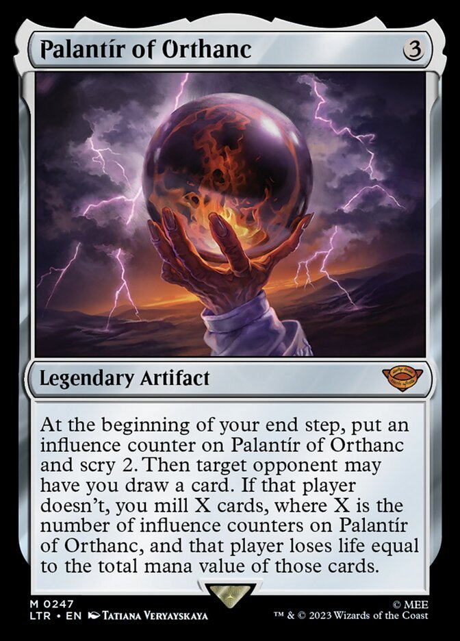 stillman_steve's tweet image. Fun interaction I learned today in vintage cube! 

If you have a Palantir and the opponent has a Narset, they HAVE to make you mill 

(They can't choose for you to perform an illegal action)

I left Narset in play to make my Palantir guaranteed burn that won me the game 🧙‍♂️