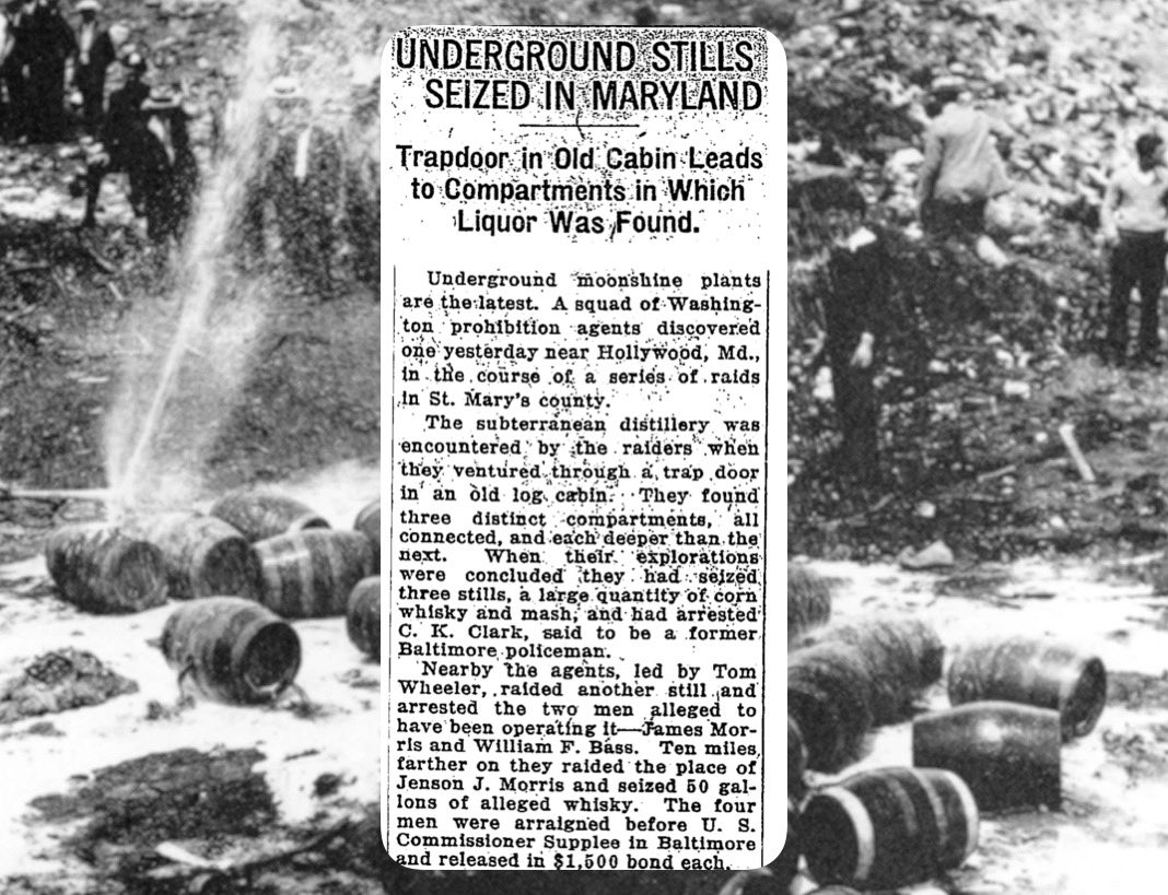 petulad's tweet image. July 18, 1925 - A new trend in bootlegging was discovered beneath a Maryland cabin’s trap door #100yearsagotoday — underground stills. The culprit? A former Baltimore cop. #retropolis