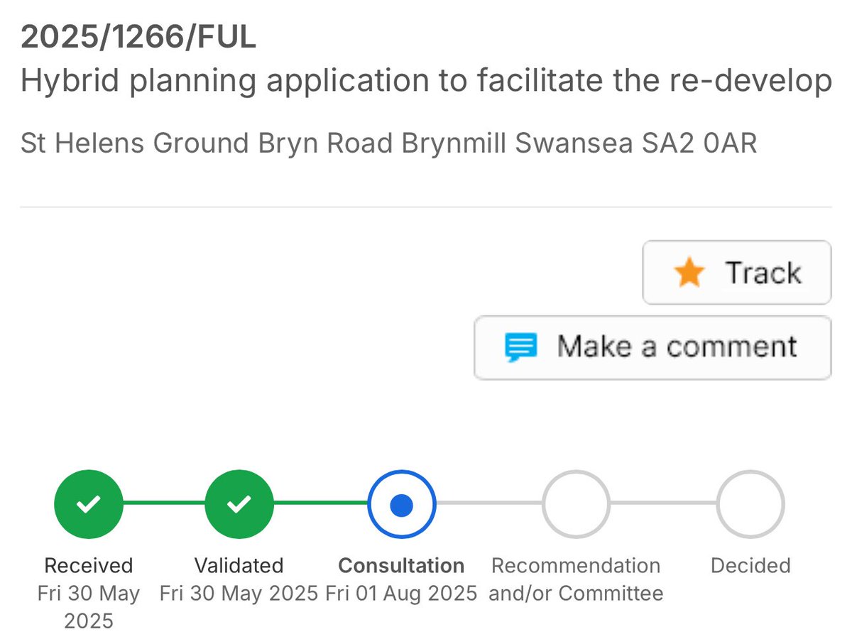 OspreysPodcast's tweet image. The consultation date for St Helen’s has been set for 01/08/25.
The next planning committee is 05/08/25.