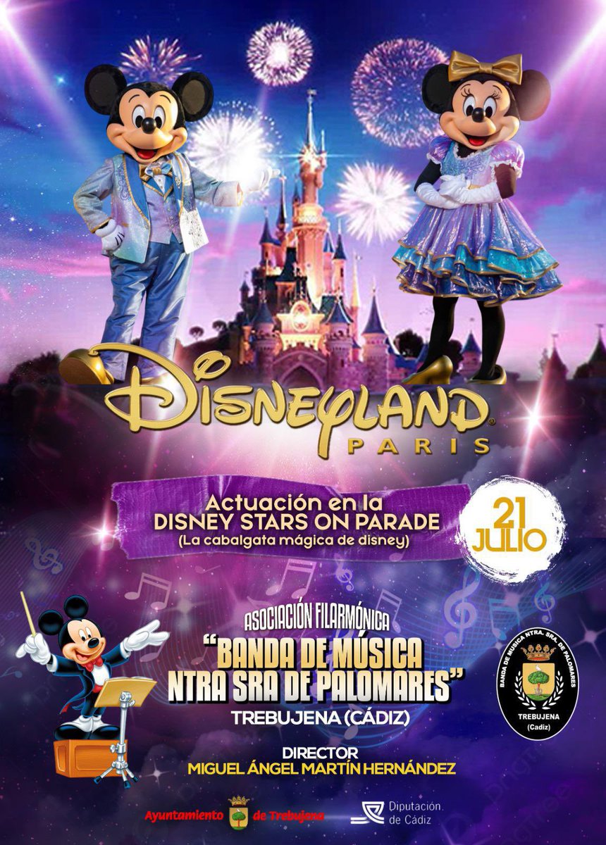 B.M. Julián Cerdán (@bmjuliancerdan) on Twitter photo ⭐️ Deseamos una feliz estancia en Disneyland, a nuestros queridos amigos y compañeros de la <a href="/AFBMPalomares/">Banda de Palomares</a> , que hoy emprenden viaje ✈️ hacia el mágico parque parisino ✨
#SuenaPalomares #SuenaJuliánCerdán ⭐️ Deseamos una feliz estancia en Disneyland, a nuestros queridos amigos y compañeros de la <a href="/AFBMPalomares/">Banda de Palomares</a> , que hoy emprenden viaje ✈️ hacia el mágico parque parisino ✨
#SuenaPalomares #SuenaJuliánCerdán