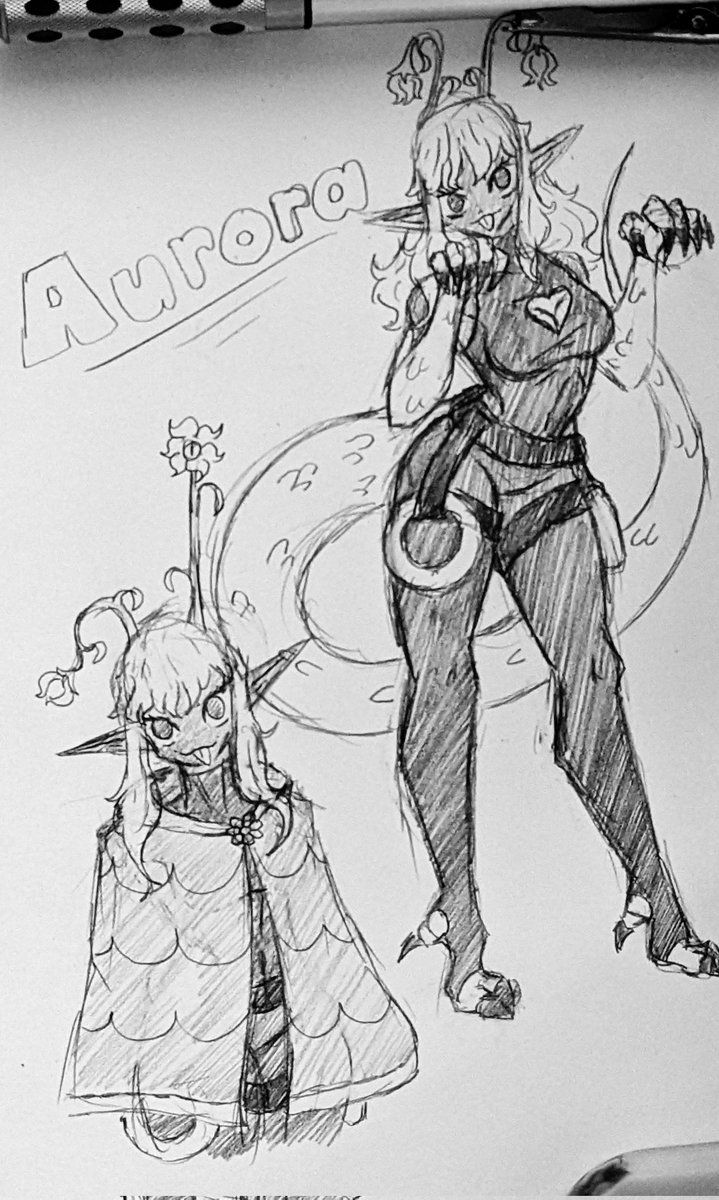 JulienWestt's tweet image. Aurora! I added a little heart-shaped booba window to her combat outfit!

#art #artmoots #sketches #doodle #characterart #oc #ocart
