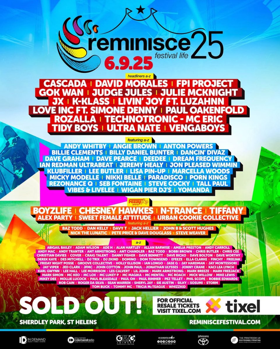 DjLeeButler's tweet image. Your Reminisce 2025 Line Up is HERE! 🎪
We can’t wait to see you in the fields this September 💃🕺
⚠️ Reminisce 25 is SOLD OUT – but you can still buy or sell genuine tickets through our official resale partner, Tixel.
🚨 A limited amount of failed deposit schemes will be…