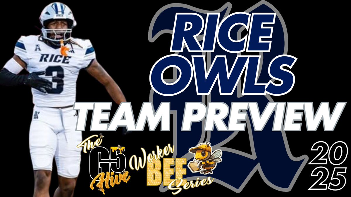G5Hive's tweet image. We have something OWLSOME for you Today! We sit down w/@AtTheRoost and preview the 2025 @RiceFootball Team! Now on YouTube, Amazon, Apple & Spotify! Hit that Subscribe button while you are there! #GoOwls #AAC #G5Hive youtu.be/orEy1XvL_PI