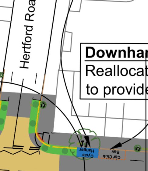 Shouldn’t planting beds have been built into the paving here <a href="/SarahWoodberryD/">Sarah J Young</a> like in the plans? 
The last thing we need is another big area that a vehicle can #pavementpark on, especially when the road surface is raised as part of the planned speed table.  Thanks for checking.🌱
