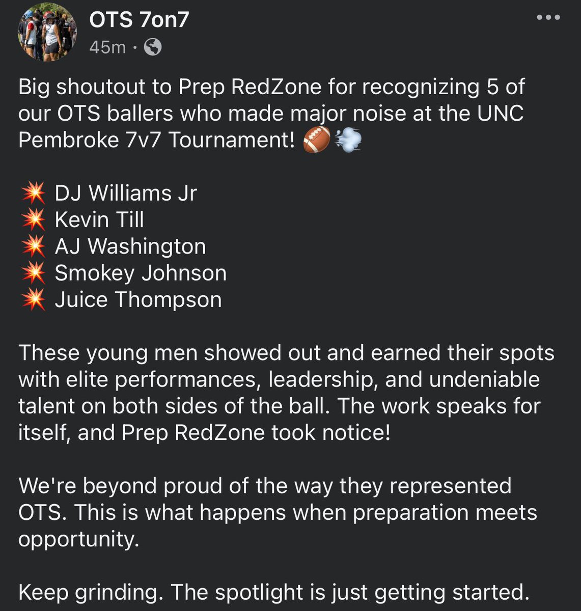 Kevin (@kevintill_) on Twitter photo Caught the 👀 of <a href="/PrepRedzone/">Prep Redzone 🏈</a> at the UNC Pembroke Tournament! Season 🔜
#undertheradar
<a href="/RodneyBeasley_/">Rodney Beasley</a> <a href="/matthew_s_pugh/">Matthew Pugh</a> <a href="/hatchell_jr/">Bobby Bee</a> <a href="/CoachCHeadley/">Corey Headley</a> <a href="/JSoftcheck/">Jordan Softcheck</a> <a href="/CoachKerwinBell/">Kerwin Bell</a> <a href="/CoastalPlainsSR/">Coastal Plains Sports & Rankings™</a> <a href="/CoachWellsWCU/">Rylan Wells</a> <a href="/JakobWoods/">Jakob Woods</a> <a href="/FILMTOFIELD/">Film To Field</a> <a href="/CoachDickey_12/">Coach Kyle Dickey</a> <a href="/tpera75/">Coach Pritchett⛓</a> <a href="/CoachTomLong/">Thomas Long CSCS</a> Caught the 👀 of <a href="/PrepRedzone/">Prep Redzone 🏈</a> at the UNC Pembroke Tournament! Season 🔜
#undertheradar
<a href="/RodneyBeasley_/">Rodney Beasley</a> <a href="/matthew_s_pugh/">Matthew Pugh</a> <a href="/hatchell_jr/">Bobby Bee</a> <a href="/CoachCHeadley/">Corey Headley</a> <a href="/JSoftcheck/">Jordan Softcheck</a> <a href="/CoachKerwinBell/">Kerwin Bell</a> <a href="/CoastalPlainsSR/">Coastal Plains Sports & Rankings™</a> <a href="/CoachWellsWCU/">Rylan Wells</a> <a href="/JakobWoods/">Jakob Woods</a> <a href="/FILMTOFIELD/">Film To Field</a> <a href="/CoachDickey_12/">Coach Kyle Dickey</a> <a href="/tpera75/">Coach Pritchett⛓</a> <a href="/CoachTomLong/">Thomas Long CSCS</a>