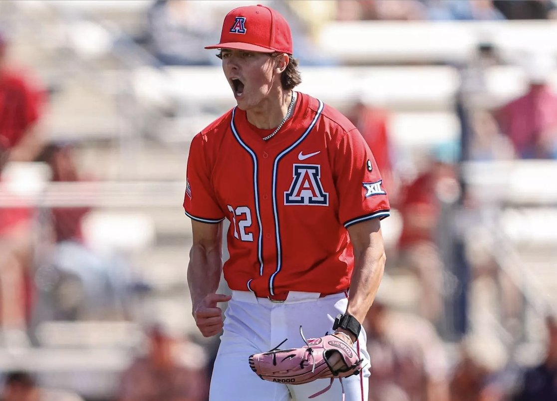 AZStatCats's tweet image. In 2024, Owen Kramkowski, Smith Bailey, and Raul Garayzar threw a combined 12.2 IP for the Cats. In 2025, they combined for 238.2 IP and anchored our run to Omaha.

2024 ➡️ 2025
11.37 ➡️ 4.26 ERA ✅
12 ➡️ 216 Ks ⚔️
+2.4 MPH Max FB Velo 🔥

Arizona Baseball: 𝐃𝐞𝐯𝐞𝐥𝐨𝐩 ➡️…