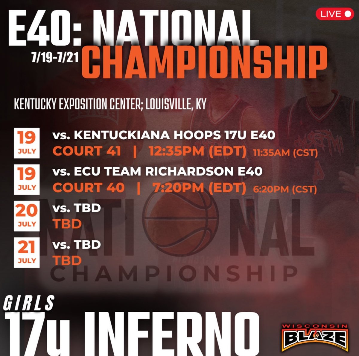 JennaOtt7's tweet image. Back in Kentucky for the last tournament‼️ @LisaMVanWyk @WisconsinBlaze @WIBlazeInferno