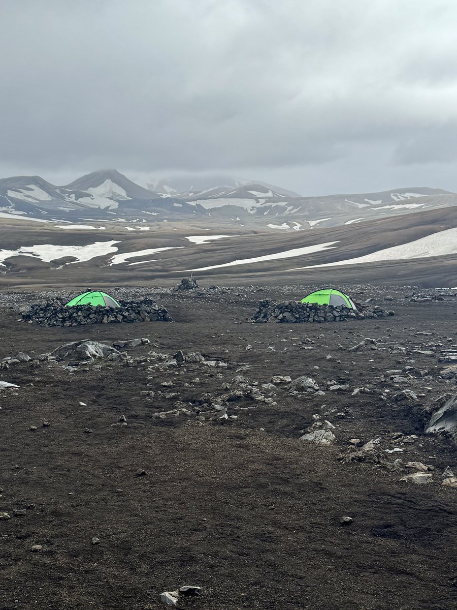 All teams camped at Hrafntinnuske. A very special place. Black rock, white snow and steam from the vents! <a href="/dhsboys/">DHSBoys</a> Gold DoE