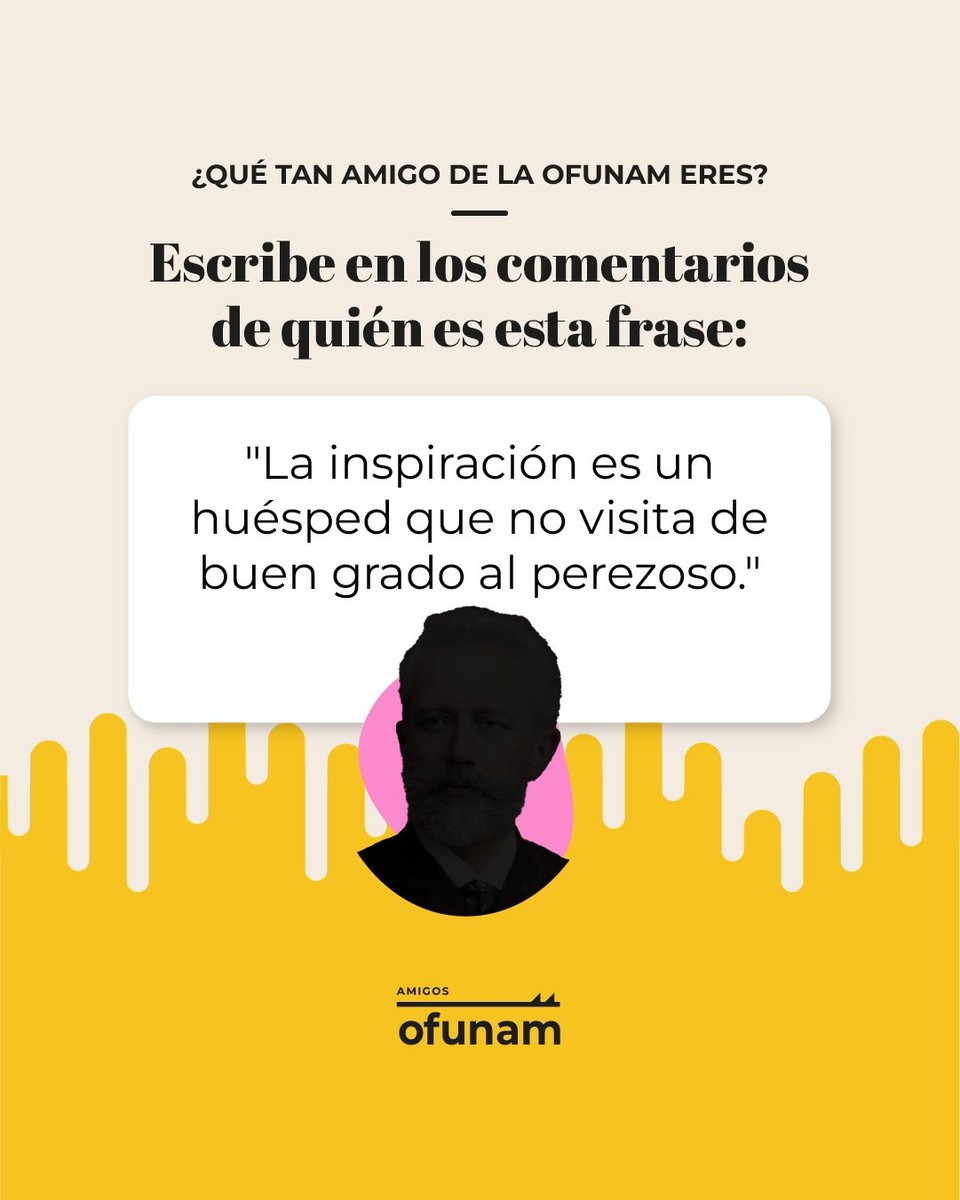¿Puedes adivinar al autor de esta frase? Es creador de grandes obras. 
Escribe tu respuesta en los comentarios.
#compartiendolapasiónporlamúsica