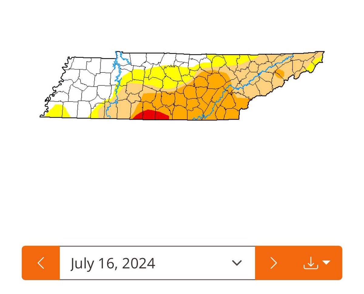CumberlandWx's tweet image. Random Stat: the drought monitor report this week compared to this same week last year is a NIGHT AND DAY difference. No drought this year, that’s for sure!