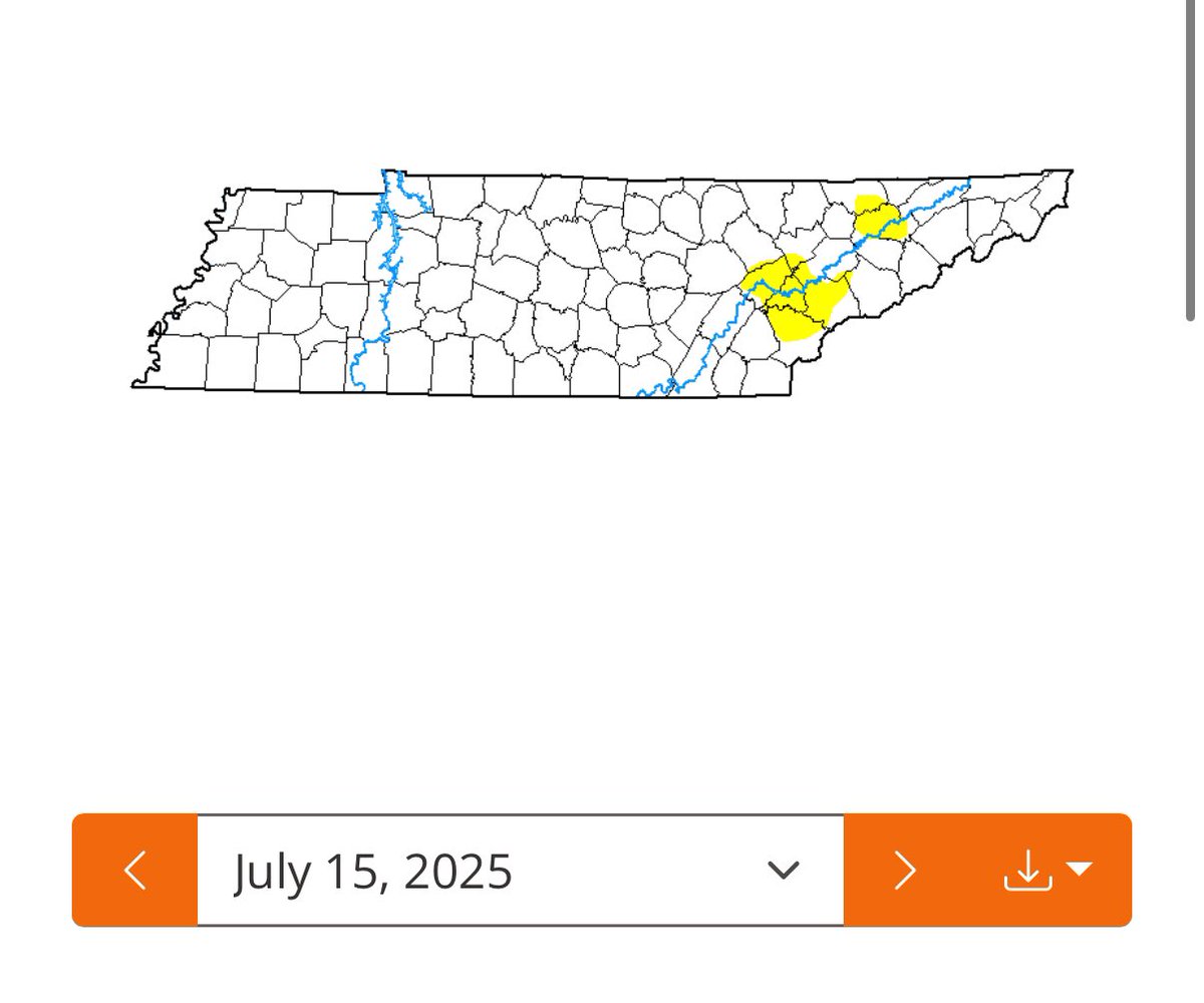 CumberlandWx's tweet image. Random Stat: the drought monitor report this week compared to this same week last year is a NIGHT AND DAY difference. No drought this year, that’s for sure!
