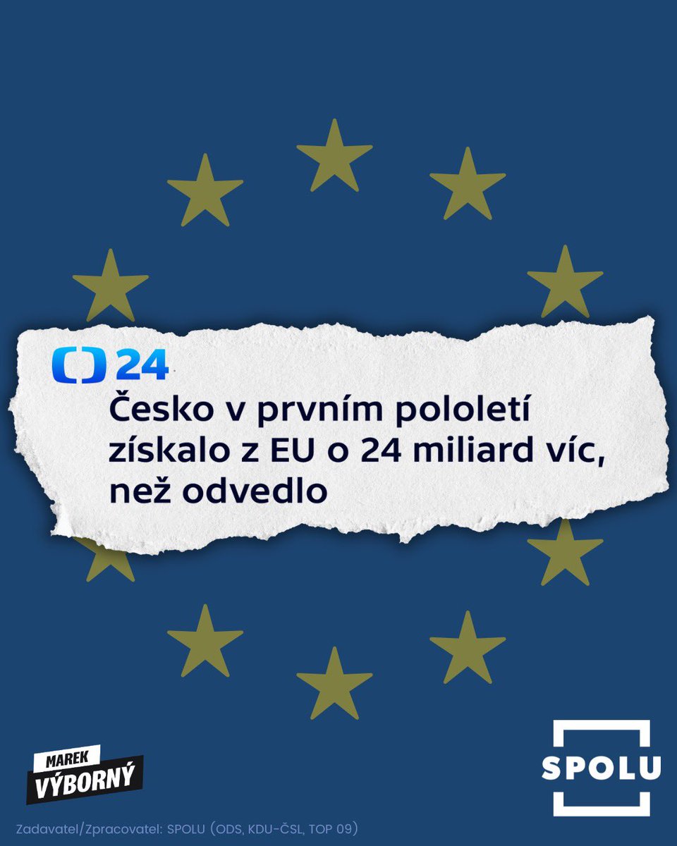 MarekVyborny's tweet image. Naše členství v EU se vyplácí! 🇨🇿🤝🇪🇺
Volání po vystoupení z EU proto nelze brát na lehkou váhu. Znamenalo by to vzdát se možnosti ovlivňovat rozhodnutí, která na nás stejně dopadají – ať už ekonomicky, bezpečnostně, nebo politicky.
Česko patří do EU. Nedovolme populistům, aby…
