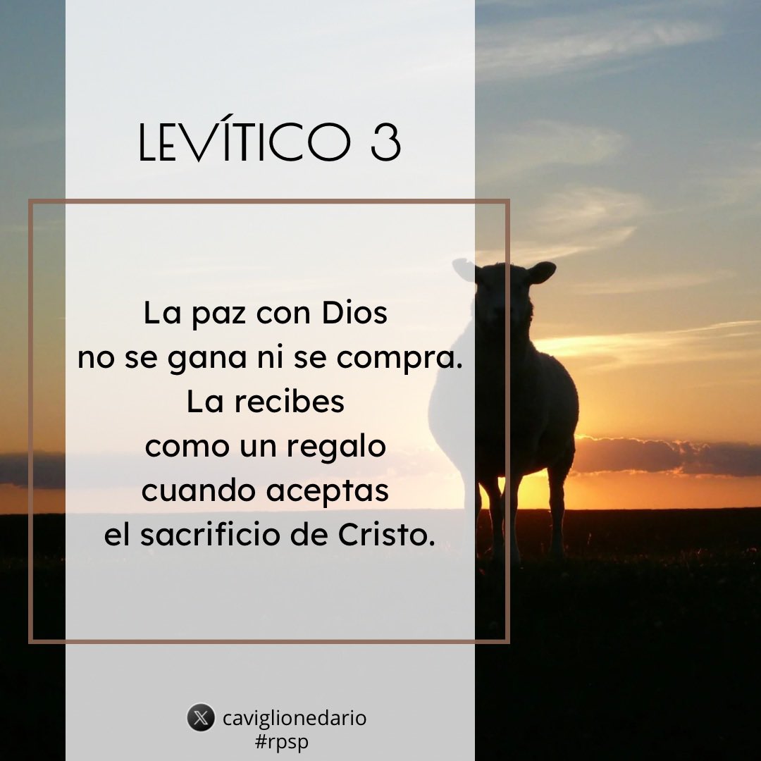 Hoy leemos Levítico 3.
#rpsp
#PrimeroDios
#ArgentinaOra247
#ReavivadosPorSuPalabra