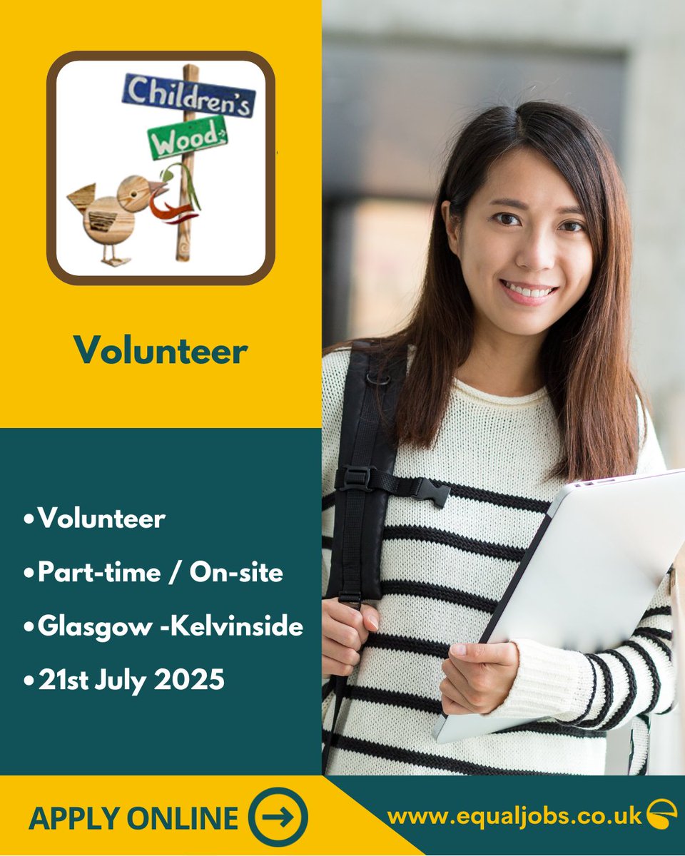EqualJobsUK's tweet image. Your last chance to volunteer at the @childrens_wood.
Get in touch to get involved by following the link:
📩 equaljobs.co.uk/jobs/glasgow--…
#NorthKelvinMeadow #Volunteer #VolunteerGlasgow #CommunityNature #Communityarea #Greenspace #EthnicMinority #Diversityandinclusion #Glasgow