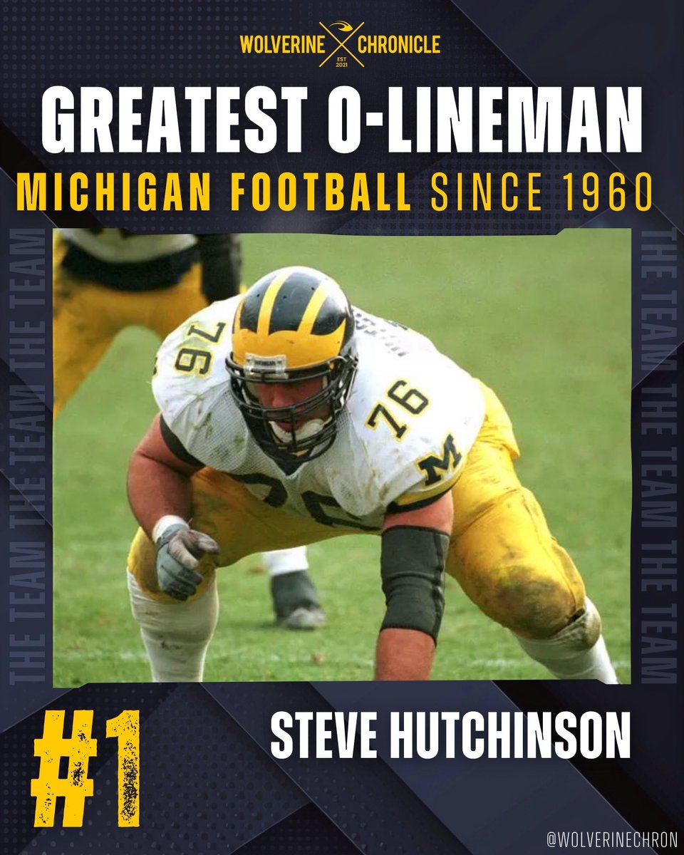 WolverineChron's tweet image. Greatest Michigan Offensive Lineman (Since 1960)
15. David Molk
14. Trevor Keegan
13. Olu Oluwatimi
12. Reggie McKenzie
11. David Baas
10. Jeff Backus
9. Mark Donahue
8. Taylor Lewan
7. Jumbo Elliott
6. Jon Jansen
5. Greg Skrepenak
4. Zak Zinter
3. Dan Dierdorf
2. Jake Long
1.…