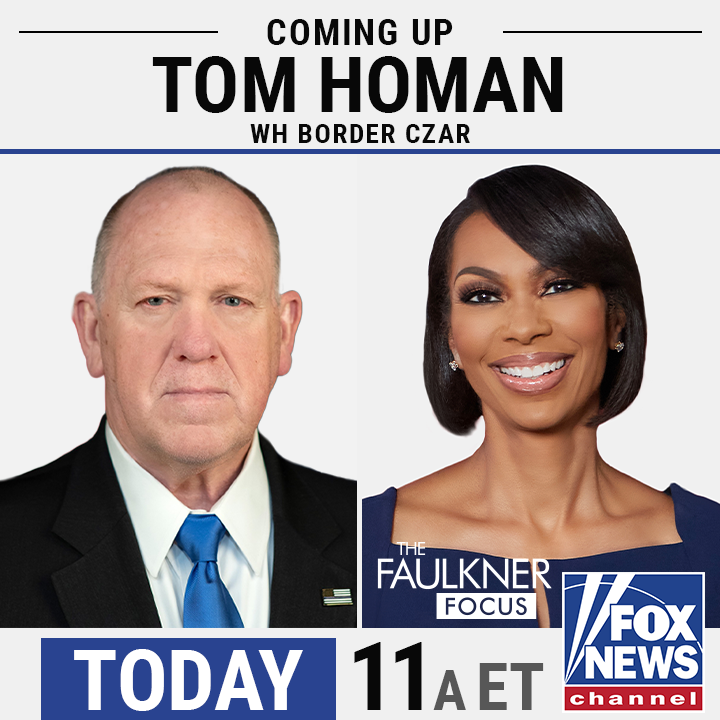FaulknerFocus's tweet image. This morning @RealTomHoman joins FOCUS to discuss the latest in the Trump Administration's efforts to combat illegal immigration and the impact of Democrat-led sanctuary policies on ICE operations. ONLY AT 11!