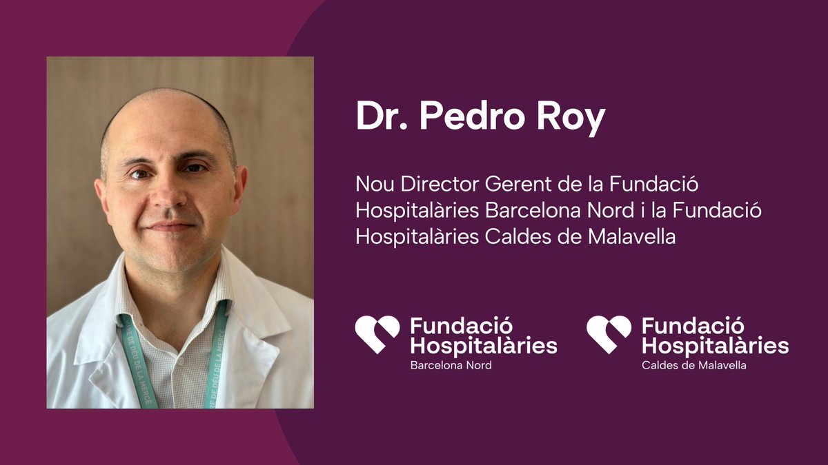 Fundació Hospitalàries Barcelona Nord (@fhbarcelonanord) on Twitter photo El Dr. Pedro Roy, nou Director Gerent de la FH Barcelona Nord i <a href="/FHCaldes/">Fundació Hospitalàries Caldes de Malavella</a>
Amb el seu lideratge, l'Entitat inicia una nova etapa mantenint els seus valors fundacionals i el seu compromís amb les persones més vulnerables.
🔗Més informació: fundaciohospitalariesbarcelonanord.org/2025/07/18/dr-… El Dr. Pedro Roy, nou Director Gerent de la FH Barcelona Nord i <a href="/FHCaldes/">Fundació Hospitalàries Caldes de Malavella</a>
Amb el seu lideratge, l'Entitat inicia una nova etapa mantenint els seus valors fundacionals i el seu compromís amb les persones més vulnerables.
🔗Més informació: fundaciohospitalariesbarcelonanord.org/2025/07/18/dr-…