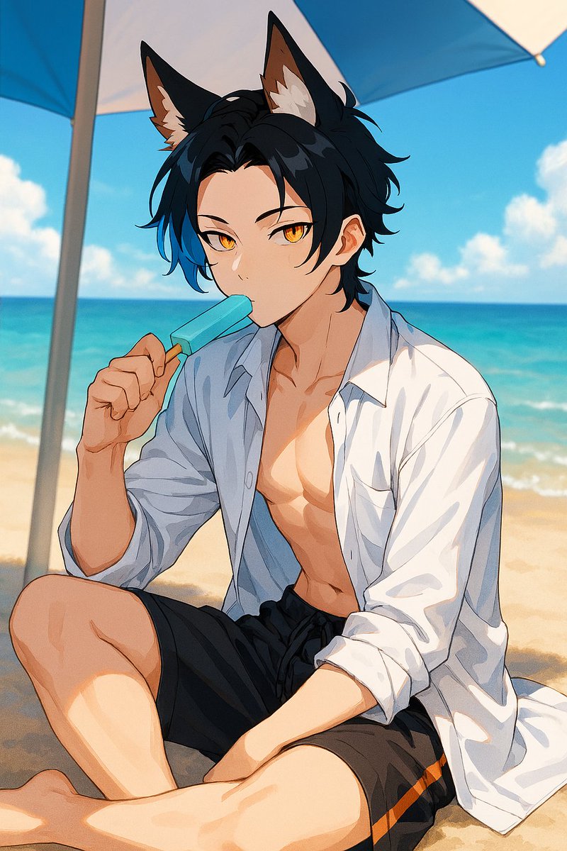 V_OOKAMI's tweet image. #おはようVtuber #新人VTuber準備中
おはようございます🌤
土曜日はどうお過ごしですか?
海とアイス最高の組合せですね😋
(※画像はイメージです完全に家で引きこもってます)
少しでも夏の気分を味わえたなら嬉しいです
今日も良い1日を🐺