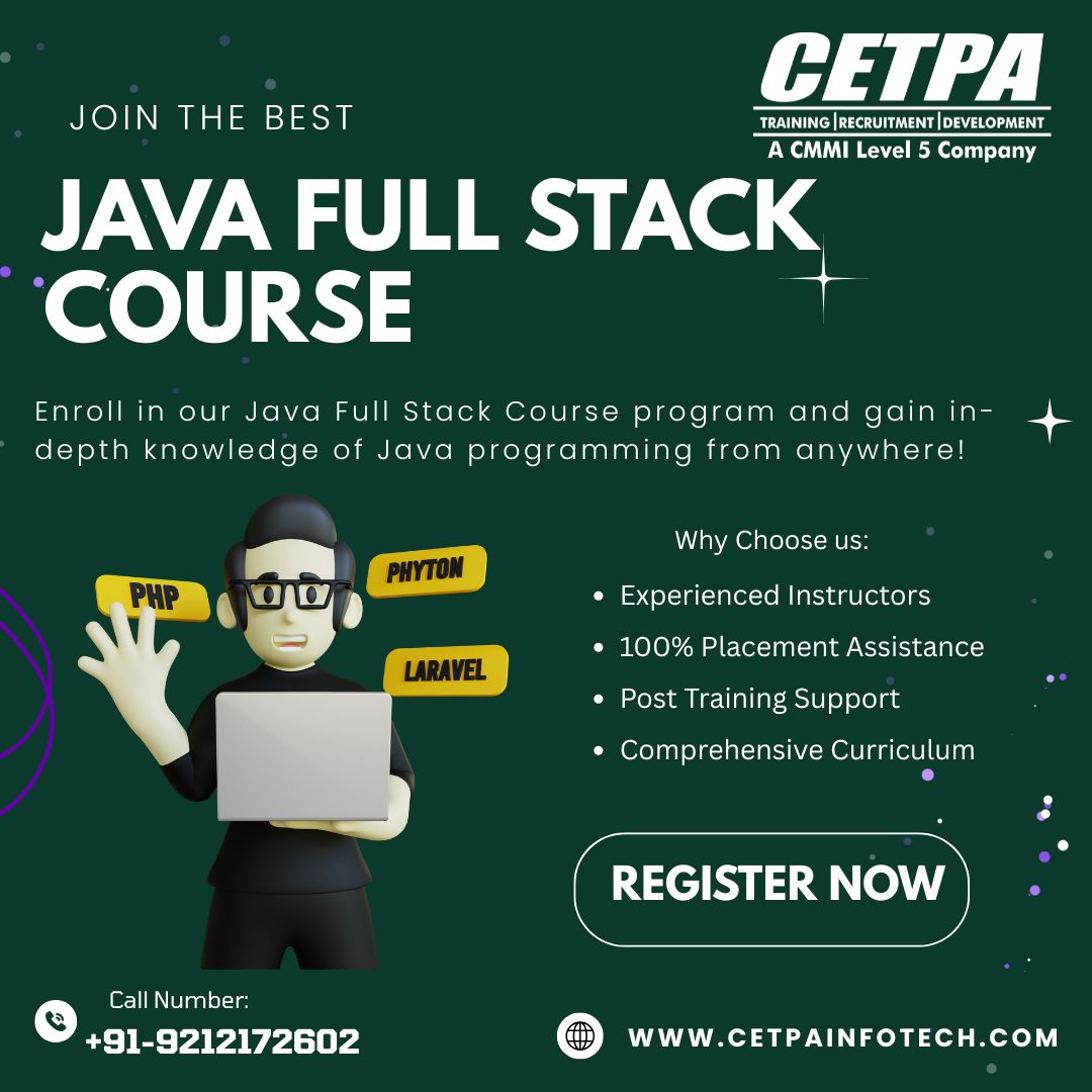 sanyasharma596's tweet image. Kickstart your tech career with our Java Full Stack Developer Course, designed to equip you with in demand skills in Java Full Stack Development
📧 Call: +91-9212172602
🌐 Learn more at: cetpainfotech.com/technology/ful…
#javafulltraining #javafullcourse #javafullcertificationcourse