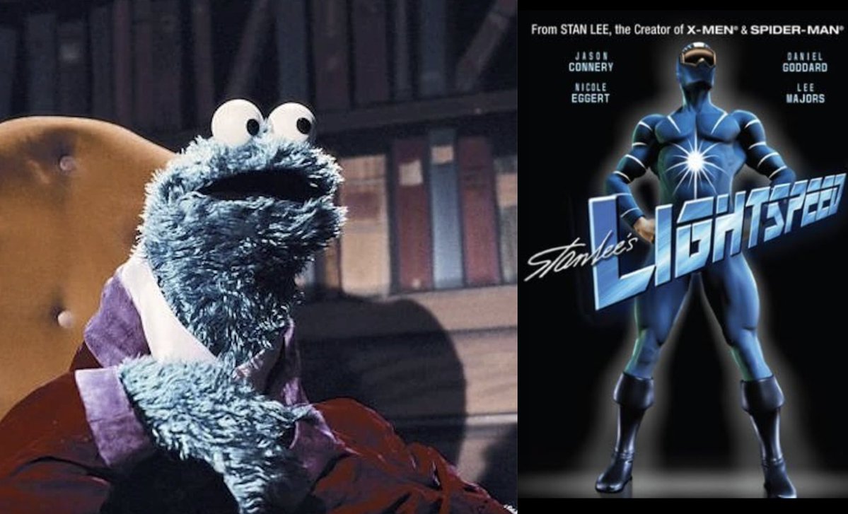 f_CookieMonster's tweet image. Cookie Monster movie review: Lightspeed (2006)
Dis movie suck more den Grover’s aunt Tildy at a Shriner’s convention.
Movie begin wit guy walking down a dark alley where he encounter shaky creep hiding under dirty blanket. To most sane people, dis be invitation to skedaddle.…