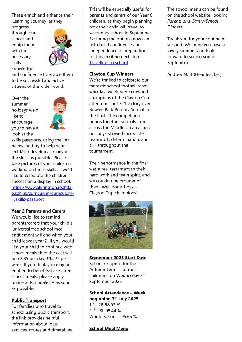 Newsletter 18th July 2025