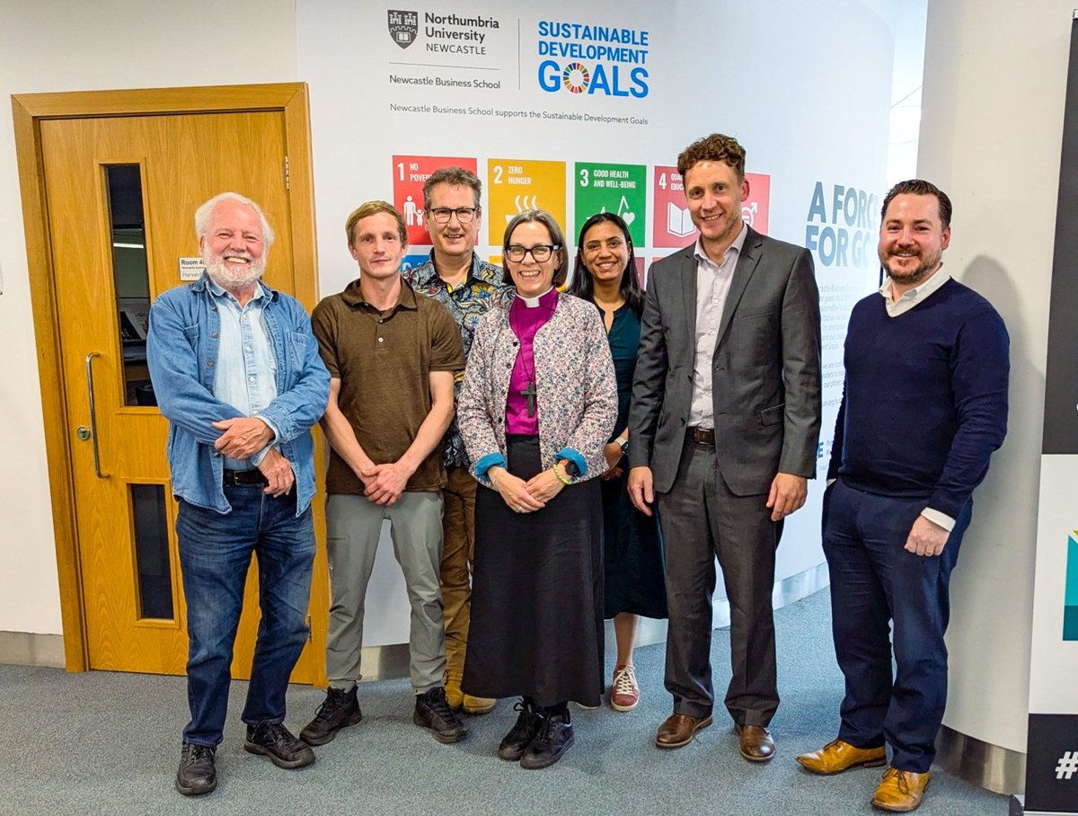 NclDiocese's tweet image. Bishop Helen-Ann @BishopNewcastle was delighted to be invited by @NorthumbriaUni's Business School to attend a recent roundtable discussion focussing on how local organisations can work together to help #SocialEconomy flourish. Read more 👉 bit.ly/3UqzUrr