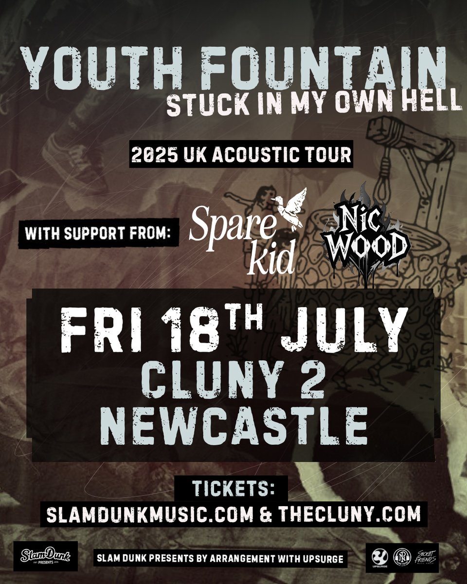 slamdunkpresent's tweet image. Tonight at The Cluny 2 in Newcastle! Tickets will be available to buy on the door from 7pm with the music starting at 7.30pm so be sure to get down early 🖤