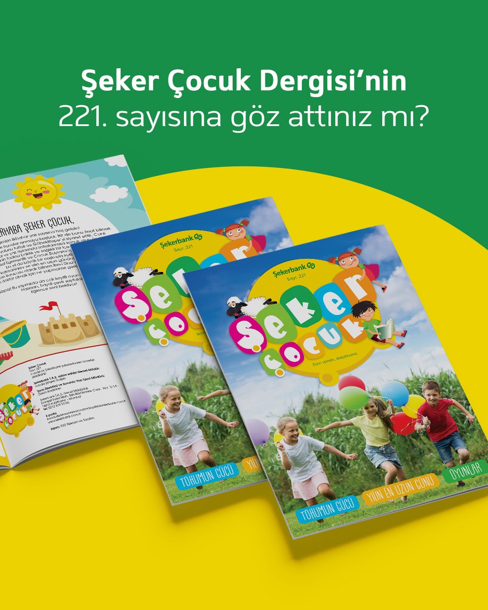 Şeker Çocuk Dergisi’nin 221. sayısı yepyeni içerikleriyle sizlerle! 📚

Eğlenceli bulmacalar, keşfetmeye değer kitap önerileri ve dopdolu içerikler bu sayıda sizleri bekliyor. 💚🎈