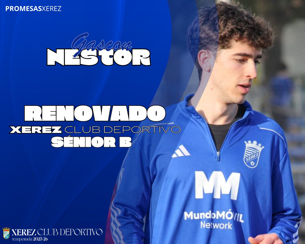 XerezCantera's tweet image. ๐ข ๐ข๐๐๐๐๐๐ | Nรฉstor formarรก parte del #XerezB en la 25/26
โฝ๏ธ El lateral izquierdo renueva su compromiso con el filial azulino
#PromesasXerez