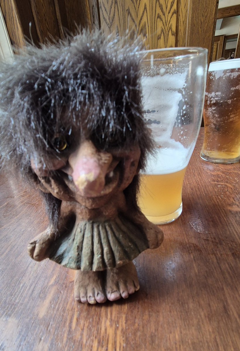 MarkYarksHopper's tweet image. Liberated this original (think 1960s)? Nyform Norwegian troll from an antique shop, I like her!
