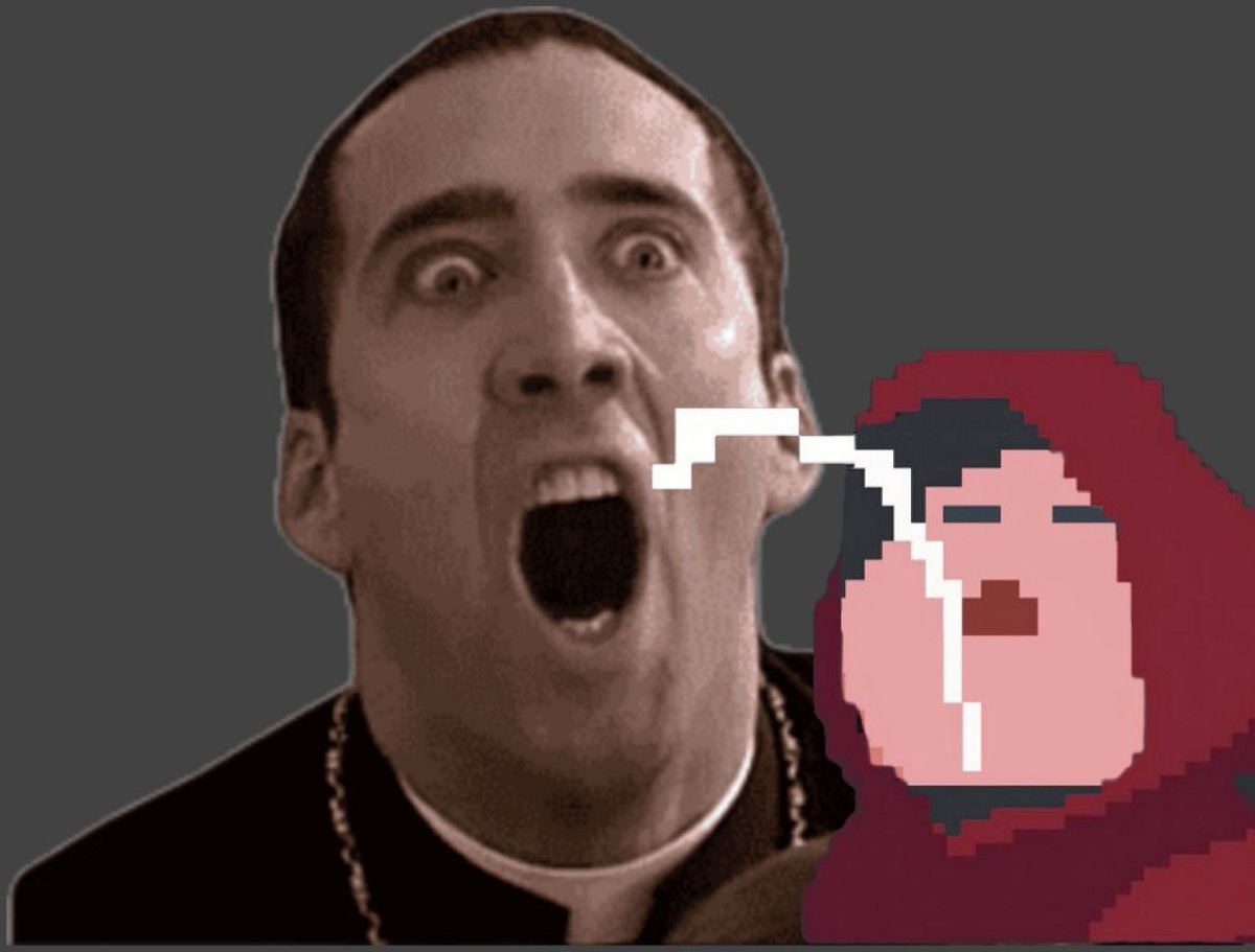Balls_Onchain's tweet photo. Nicolas Cage partook in his initiation ceremony today $KIRBY https://t.co/6mT7hBm4as