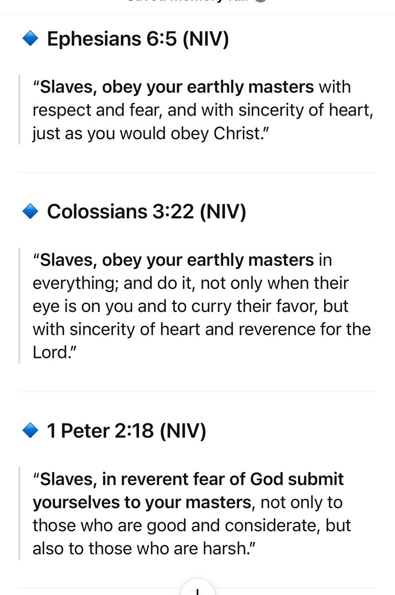 The Bible is 100% human creation,  for the purpose of control.

Wholly absent of divine authorship!

It explicitly commands slaves to obey their earthly masters. 

And yet, millions accept its teachings without question. Is this due to genuine faith or deep-rooted indoctrination?