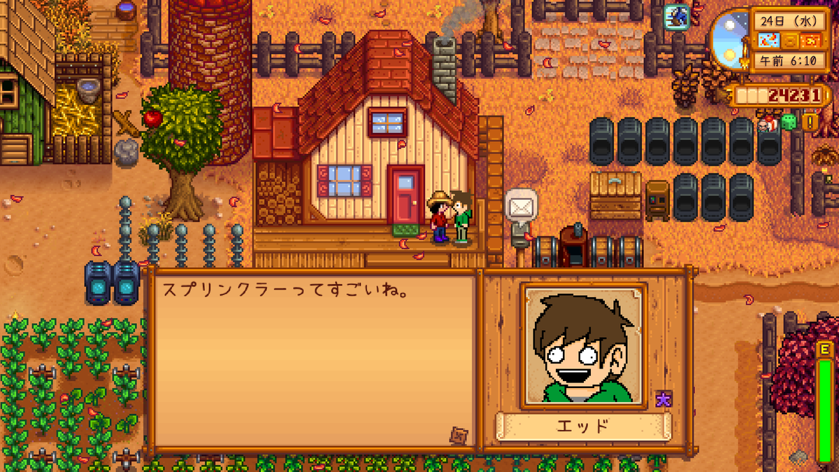Rapidestudio's tweet image. drive.google.com/file/d/1ZQTYDG…
Stardew valleyエッド追加MOD
とりあえず最低限完成したので配布します
エッドがペリカンタウンに来るMODです
以下注意事項
※いかんせんMOD制作初心者すぎて不具合多いかもしれません
