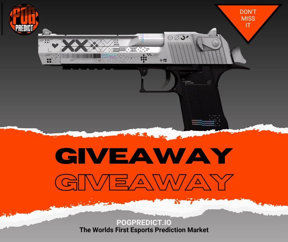 PogPredict's tweet image. CS2 Skin Giveaway with Pog Predict! 🎁
Desert Eagle | Prinstream - Field Tested
Rules:
✅Like, follow, repost
✅Comment your username on Pog Predict
✅Winner chosen in 7 days