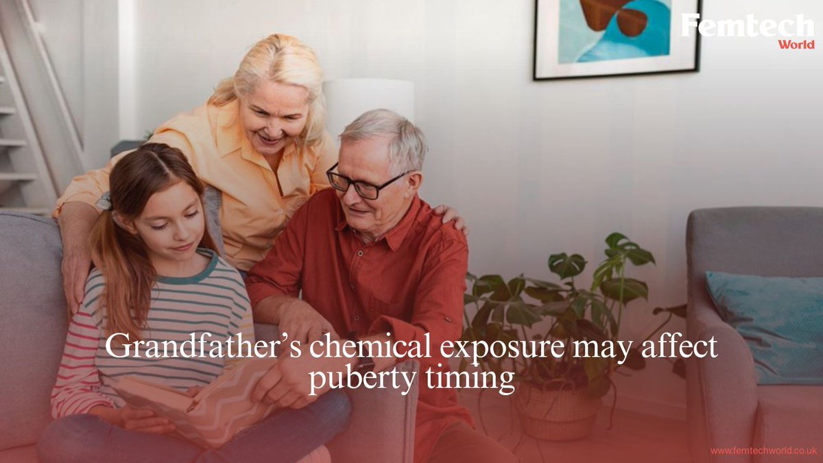 A grandfather’s contact with environmental chemicals could influence when his granddaughter starts her period, new research suggests. 

🔗 Full story: buff.ly/Z1Bai90 

#EarlyPuberty #WomensHealth #HormonalHealth #EndocrineResearch #AdolescentCare