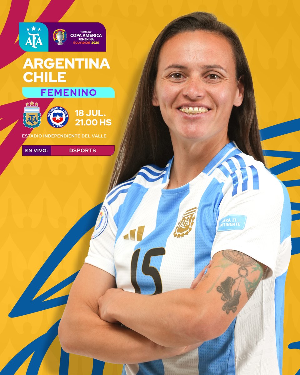🏆 Copa América Femenina 2025
🗓️ Fase de grupos
⚽️ #Argentina 🇦🇷 🆚 #Chile 🇨🇱
🕣 21.00
👩‍⚖️ María Victoria Daza 🇨🇴
🏟️ Estadio Independiente del Valle
📌 Quito, Ecuador
📺 DSports
📝acortar.link/9tFLVG