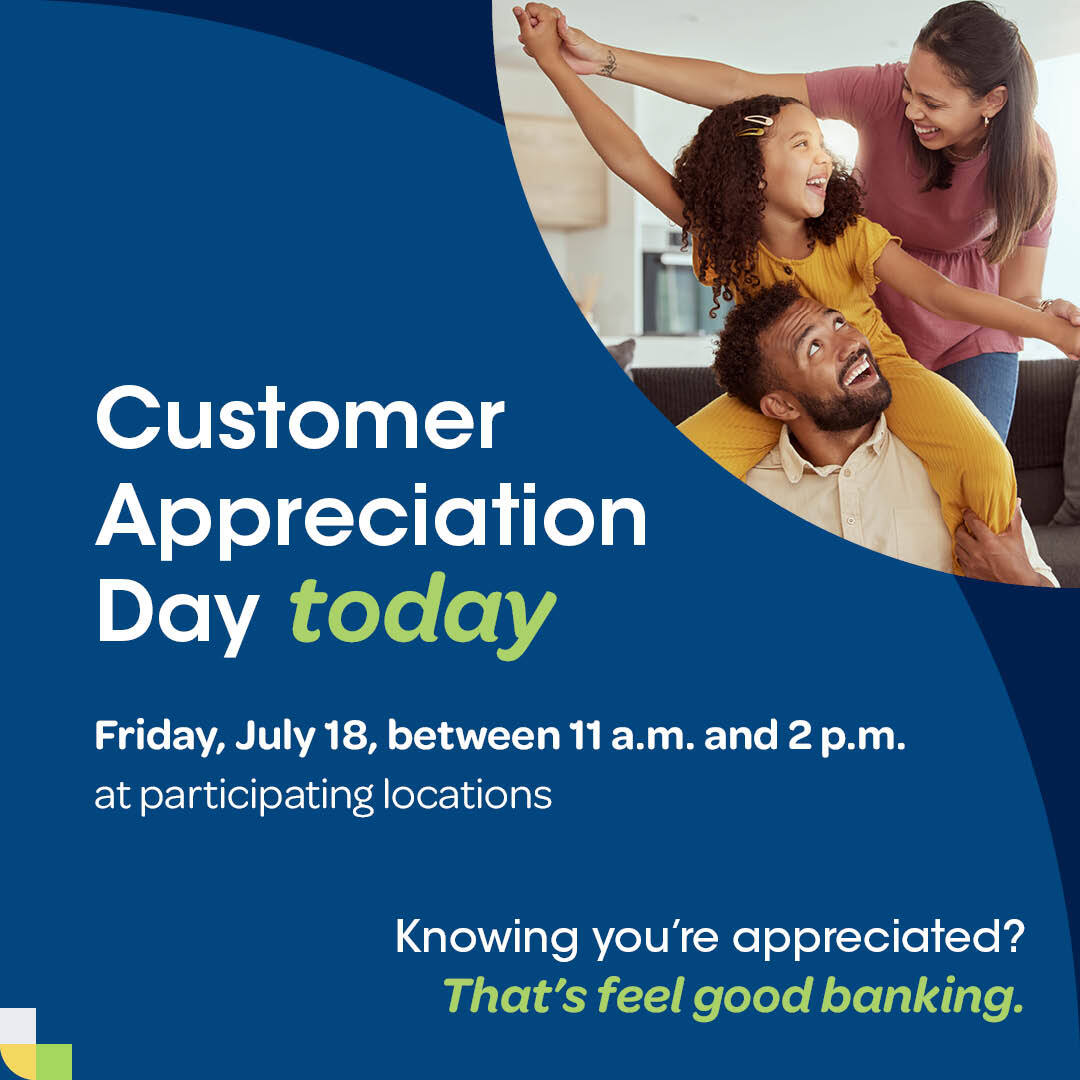unionbanktrust (@unionbanktrust) on Twitter photo We want to say a big THANK YOU to all of our loyal customers. Please join us TODAY for refreshments between 11 a.m. and 2 p.m. for Customer Appreciation Day!
Participating locations include: all Lincoln and Omaha branches, Wahoo, York, and Bonner Springs and Johnson County, KS. We want to say a big THANK YOU to all of our loyal customers. Please join us TODAY for refreshments between 11 a.m. and 2 p.m. for Customer Appreciation Day!
Participating locations include: all Lincoln and Omaha branches, Wahoo, York, and Bonner Springs and Johnson County, KS.